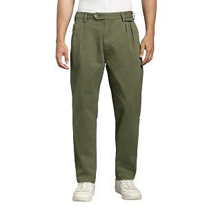 Louis Philippe Mens Mid Rise Overdyed Baggy