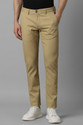 LOUIS PHILIPPE Men Slim Fit Brown Cotton