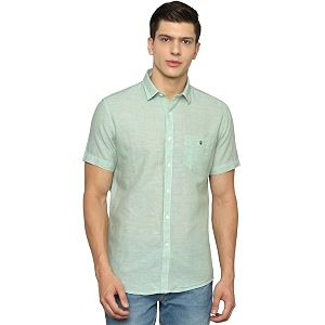 Louis Philippe Men Slim Fit Solid Cotton