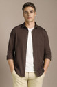 LOUIS PHILIPPE Men Solid Casual Brown Shirt