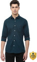 LOUIS PHILIPPE Men Solid Casual Dark Blue Shirt