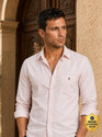LOUIS PHILIPPE Men Solid Casual Pink Shirt