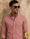 LOUIS PHILIPPE Men Solid Casual Pink Shirt