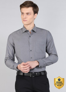 LOUIS PHILIPPE Men Solid Formal Grey Shirt