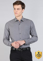 LOUIS PHILIPPE Men Solid Formal Grey Shirt