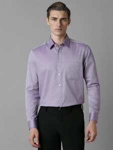 LOUIS PHILIPPE Men Solid Formal Purple Shirt
