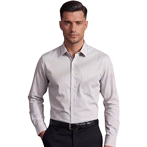 Louis Philippe Mens Cotton Striped Regular Fit