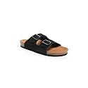 Louis Philippe mens Louis Philippe_mens_casual_black Suede_sandal Sandal