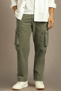 LOUIS PHILIPPE Regular Fit Men Green Trousers