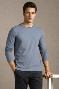 LOUIS PHILIPPE Self Design Men Crew Neck