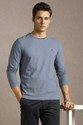 LOUIS PHILIPPE Self Design Men Crew Neck
