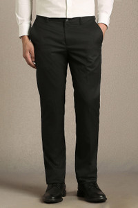 LOUIS PHILIPPE Slim Fit Men Black Trousers