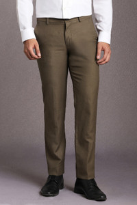 LOUIS PHILIPPE Slim Fit Men Brown Trousers