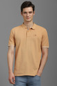 LOUIS PHILIPPE Solid Men Polo Neck Beige