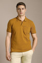 LOUIS PHILIPPE Solid Men Polo Neck Gold