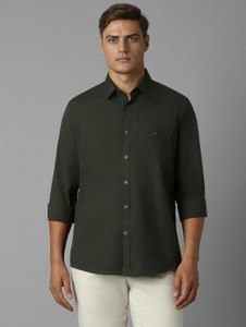 Louis Philippe Sport Men Solid Casual Dark