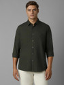 Louis Philippe Sport Men Solid Casual Dark