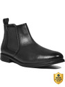LOUIS STITCH Black Casual Mid-Top Ankle Slip-On