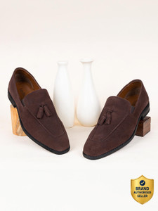 LOUIS STITCH Brown Italian Suede Leather Casual