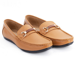 LOUIS STITCH Brown Leather Loafers Casual Moccasins