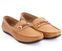 LOUIS STITCH Brown Leather Loafers Casual Moccasins