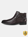LOUIS STITCH Brown Mid-Top Ankle Shrunken Chelsea
