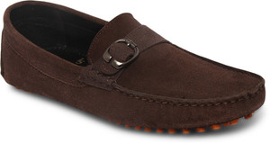 LOUIS STITCH Brown Penny Loafers For Men