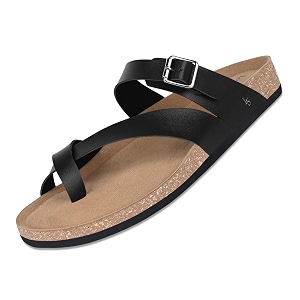 LOUIS STITCH Comfortable Open Toe Cork Sandals
