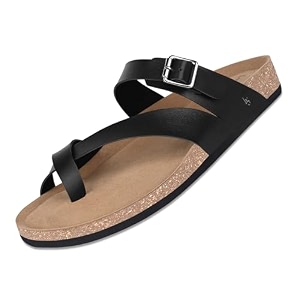 LOUIS STITCH Comfortable Open Toe Cork Sandals