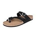 LOUIS STITCH Comfortable Open Toe Cork Sandals