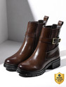 LOUIS STITCH Espresso Brown High-Ankle Slip-On Long