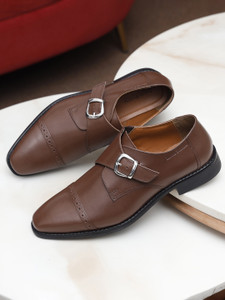 LOUIS STITCH Handmade Italian Leather Monk Strap