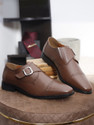 LOUIS STITCH Handmade Italian Leather Monk Strap