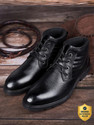 LOUIS STITCH High Ankle Leather Black Chukka