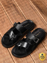LOUIS STITCH Jet Black Lightweight Open Toe