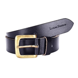 louis stitch men39s black red blue brown italian raw crunch leather belt premium casual belts for men with heavy brass buckle 15 inch 38mm ca-all