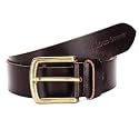 LOUIS STITCH Men's Black Red Blue Brown Italian Raw Crunch Leather Belt Premium Casual Belts for Men with Heavy Brass Buckle 1.5 Inch (38mm) (CA-All)