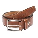 LOUIS STITCH Men's Black Red Blue Brown Italian Raw Crunch Leather Belt Premium Casual Belts for Men with Heavy Brass Buckle 1.5 Inch (38mm) (CA-All)