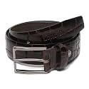 LOUIS STITCH Men's Black Red Blue Brown Italian Raw Crunch Leather Belt Premium Casual Belts for Men with Heavy Brass Buckle 1.5 Inch (38mm) (CA-All)