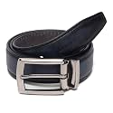 LOUIS STITCH Men's Black Red Blue Brown Italian Raw Crunch Leather Belt Premium Casual Belts for Men with Heavy Brass Buckle 1.5 Inch (38mm) (CA-All)