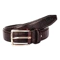 LOUIS STITCH Men's Black Red Blue Brown Italian Raw Crunch Leather Belt Premium Casual Belts for Men with Heavy Brass Buckle 1.5 Inch (38mm) (CA-All)