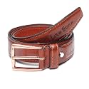 LOUIS STITCH Men's Black Red Blue Brown Italian Raw Crunch Leather Belt Premium Casual Belts for Men with Heavy Brass Buckle 1.5 Inch (38mm) (CA-All)