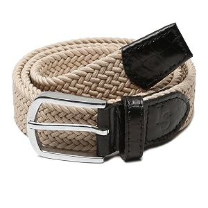 LOUIS STITCH Mens Braided Elastic Stretch Belt