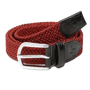 LOUIS STITCH Mens Braided Elastic Stretch Belt