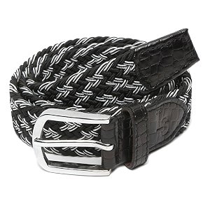 LOUIS STITCH Mens Braided Elastic Stretch Belt
