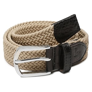 LOUIS STITCH Mens Braided Elastic Stretch Belt