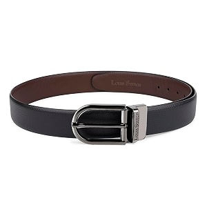 LOUIS STITCH Mens Italian Leather Reversible Belt