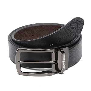 LOUIS STITCH Mens Italian Leather Reversible Belt