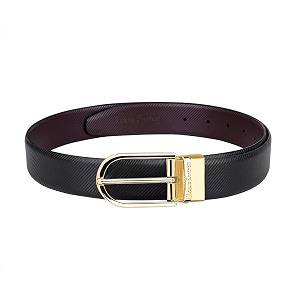 LOUIS STITCH Mens Reversible Brown and Black