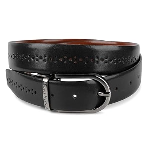 LOUIS STITCH Mens Spanish Leather Reversible Belt